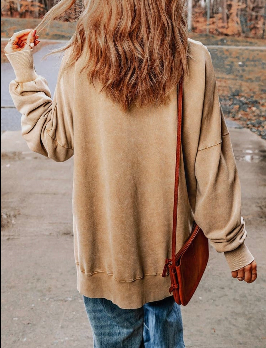 Dropped shoulder oversized sweatshirt