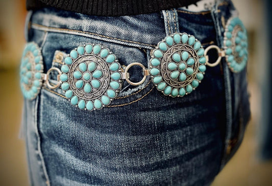 Turquoise Concho Belt